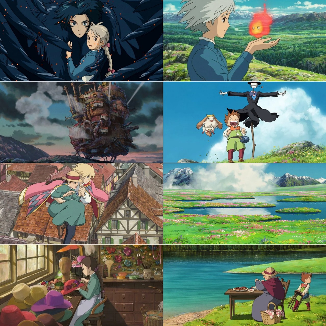 Howls Moving Castle (2004) {Hindi + English + Japanese} Animated Movie BluRay HEVC 10bit ESub screenshot
